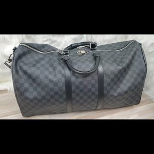Keepall Bandouliere 55 in Damier Graphite